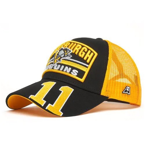 31573 Бейсболка ATRIBUTIKA & CLUB NHL Pittsburgh Penguins №11 р.55-58 (черный-желтый)