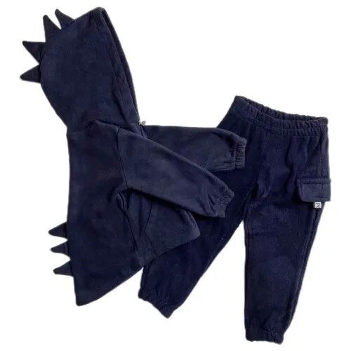 Костюм флисовый комплект детский для мальчика для девочки кофта штаны брюки джоггеры, размер 92