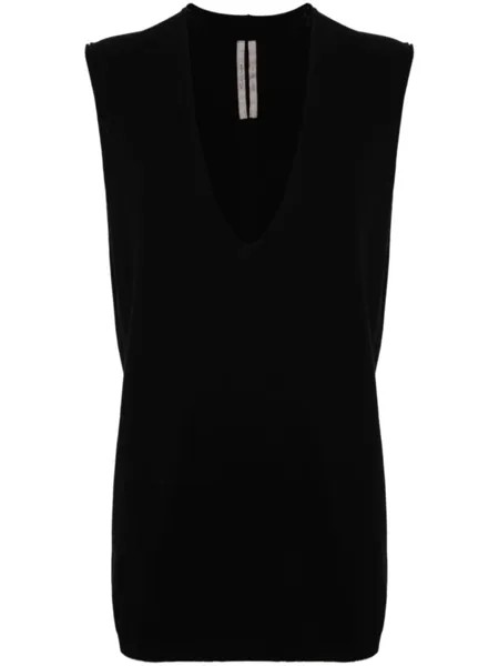 Rick Owens трикотажный топ без рукавов, черный