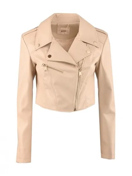 Кожаная куртка regular fit Guess, розовый