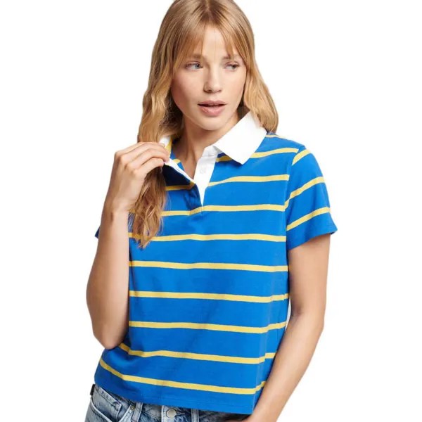 Поло Superdry Vintage Stripe Rugby, синий