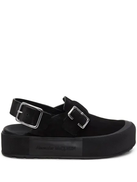 Alexander McQueen сандалии с пряжками, черный