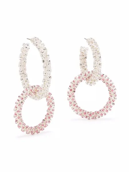 Magda Butrym crystal-embellished double hoop earrings