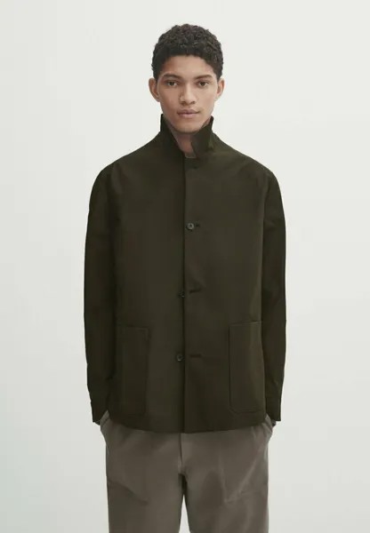 Легкая куртка WEIGHT TECHNICAL OVERSHIRT Massimo Dutti, цвет khaki