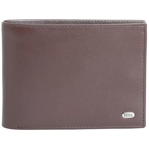 Портмоне Petek 1855 134.000.222, фактура гладкая, коричневый