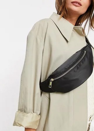 Черная сумка-кошелек на пояс из смесового переработанного полиэстера ASOS DESIGN-Черный цвет