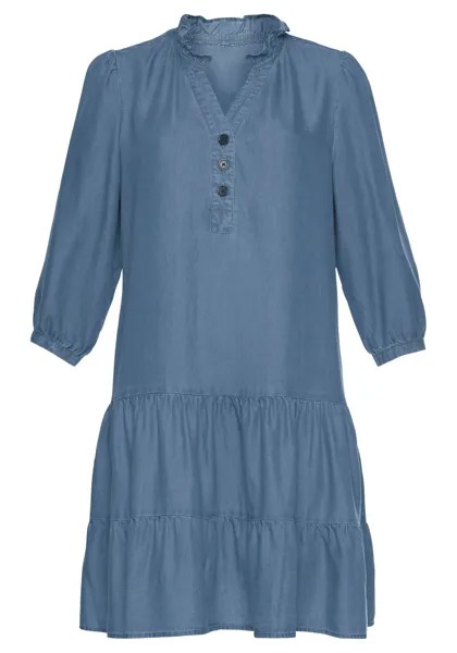 Платье LASCANA Jeans, цвет denim-blue