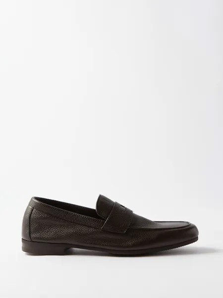 Пенни-лоферы thorne из зернистой кожи John Lobb, коричневый