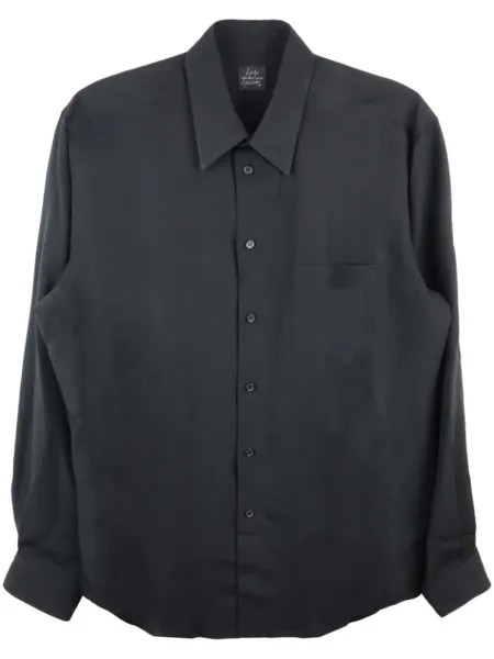 Yohji Yamamoto рубашка с длинным рукавом, черный