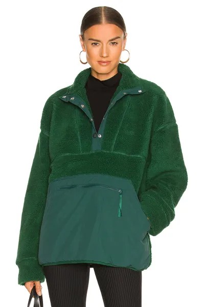 Пуловер LPA Snap Front, темно-зеленый