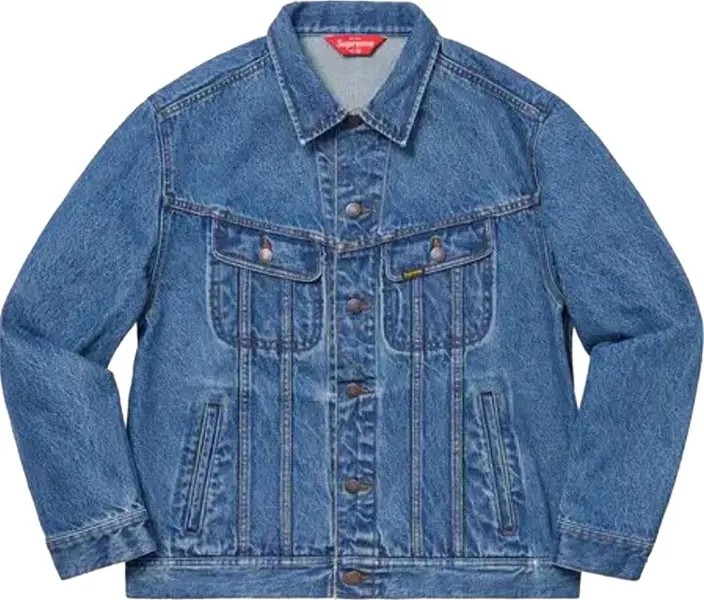 Куртка Supreme New York Painted Trucker Jacket 'Blue', синий