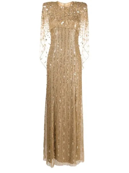 Jenny Packham платье Nettie из тюля, золотой
