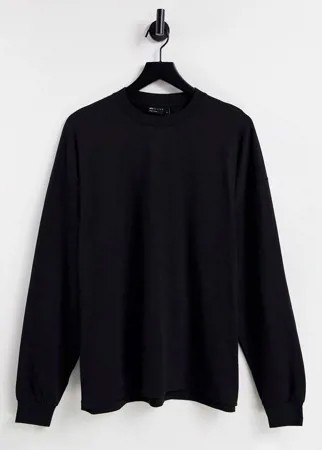 Oversized-лонгслив ASOS DESIGN-Черный цвет