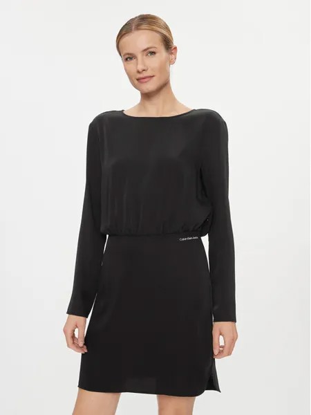 Коктейльное платье стандартного кроя Calvin Klein, черный