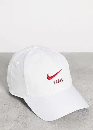 Белая бейсболка Nike Football Paris Saint-Germain 86-Белый