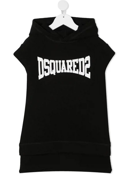 Dsquared2 Kids платье с капюшоном и логотипом