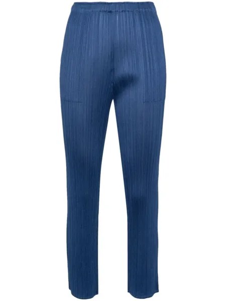 Pleats Please Issey Miyake брюки Monthly Colors: January узкого кроя, синий