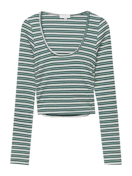 Лонгслив Pull&Bear, темно-зеленый