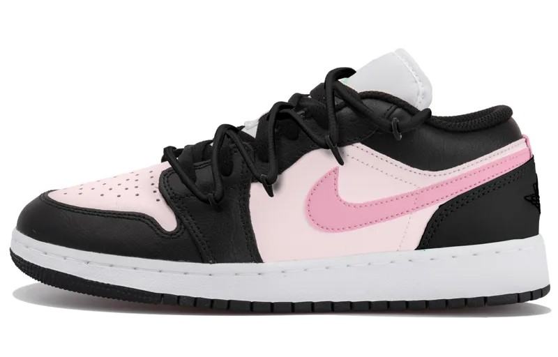 Кроссовки Air Jordan 1 Vintage Basketball Shoes Women's Low-top Black/pink, черный/розовый
