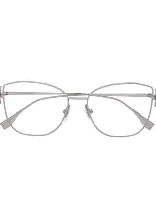 Fendi Eyewear очки в прямоугольной оправе с логотипом