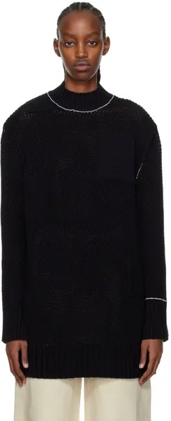 Черный свитер из натуральной шерсти MM6 Maison Margiela