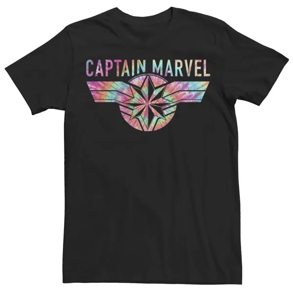 Мужская футболка с логотипом Captain Tie Dye Colors и графикой Marvel