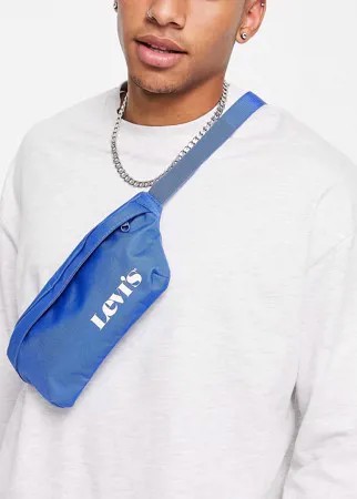 Синяя сумка-кошелек на пояс с небольшим логотипом Levi's-Голубой