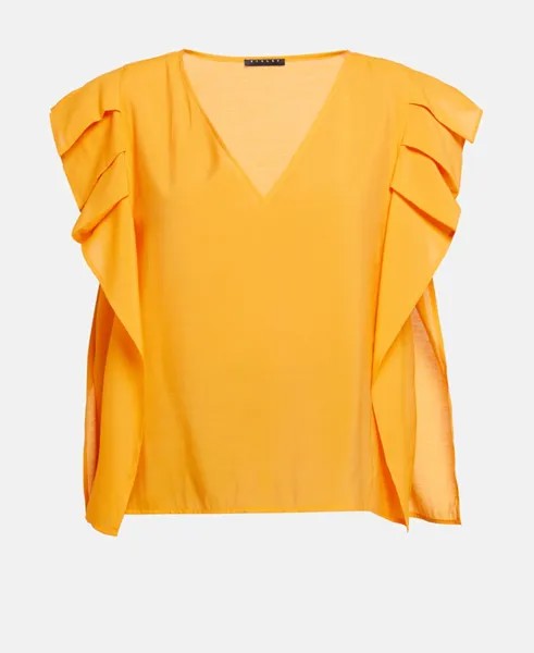 Рубашка блузка Sisley, оранжевый