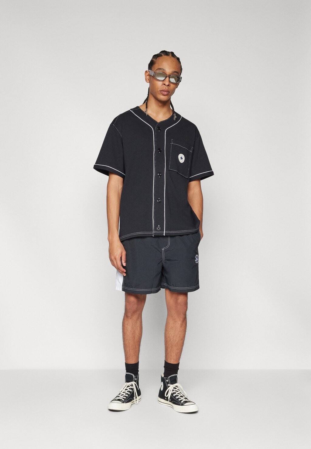 Рубашка Retro Chuck Baseball Shirt Unisex Converse, черная