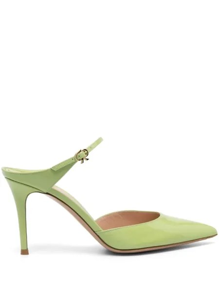 Gianvito Rossi лакированные мюли, зеленый