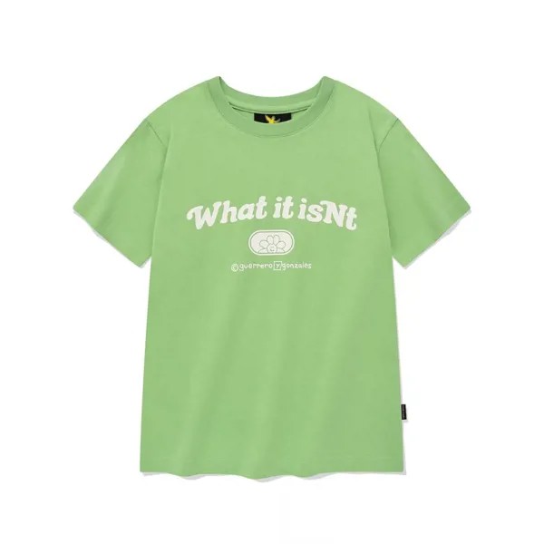WHATITISNT  WMS WT Arch Logo Short Sleeve T-Shirt Apple Green