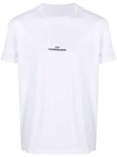 Maison Margiela футболка с логотипом, белый
