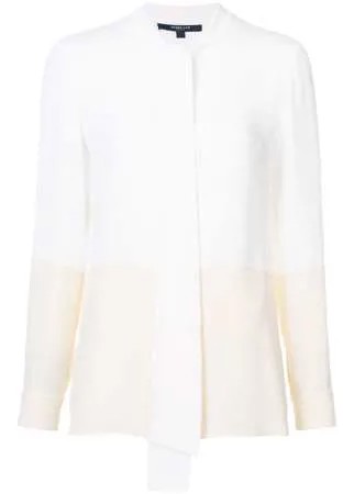 Derek Lam Long Sleeve Bicolor Blouse with Neck Ties