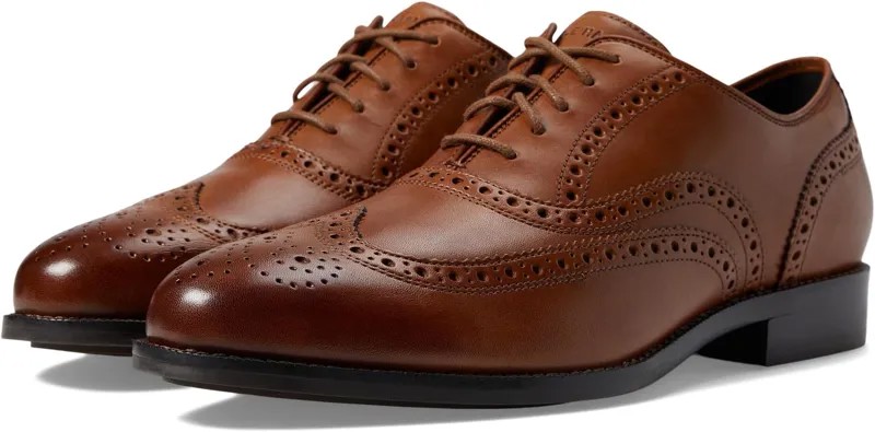 Оксфорды Broadway Wing Tip Oxford Cole Haan, цвет British Tan Dark Chocolate