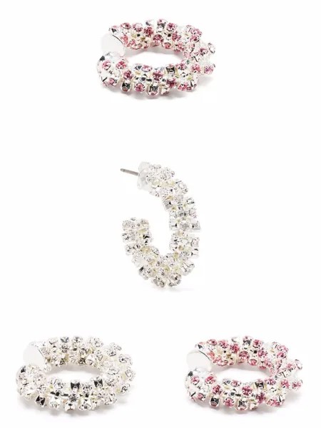 Magda Butrym crystal-embellished hoop earrings set