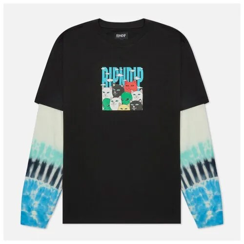 Мужской лонгслив Ripndip Bunched Up Double Sleeve чёрный , Размер L