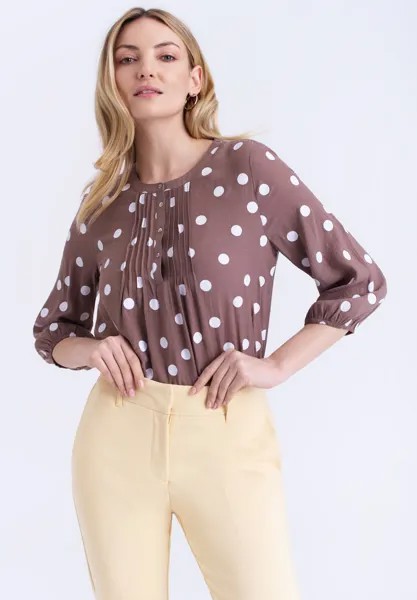 Блузка Greenpoint, цвет brown dots