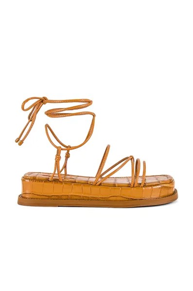 Сандалии Schutz Athena Flat, цвет Golden Ochre