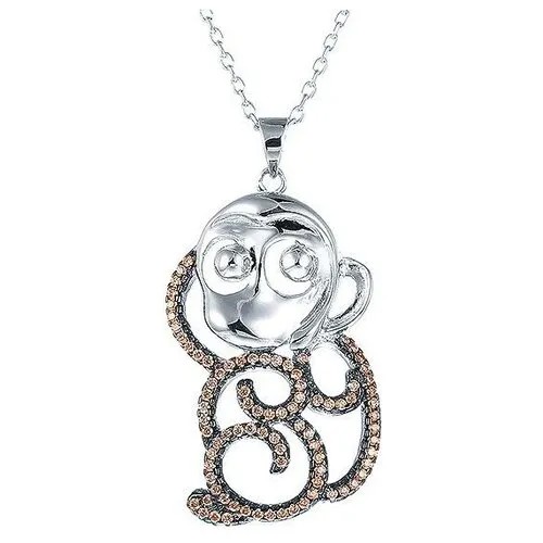Подвеска с фианитами из серебра SN-B0583-004-WG