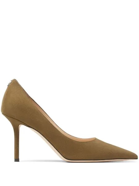 Jimmy Choo туфли Love 85 с заостренным носком, зеленый