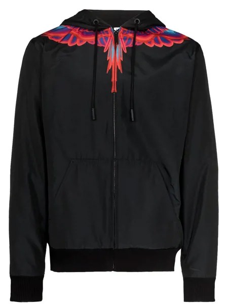 Marcelo Burlon County of Milan куртка с капюшоном и принтом Curved Wings