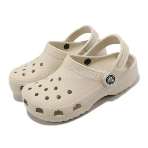 Crocs Classic Clog K Bone Ivory Kids Preschool Casual Sandals Slip On 206991-2Y2
