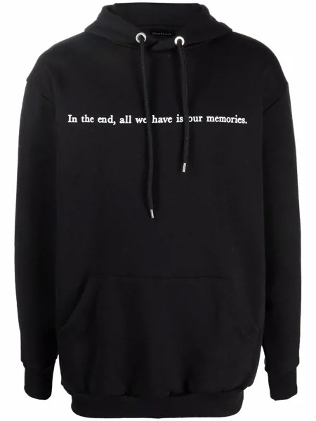 Throwback. slogan-print cotton hoodie