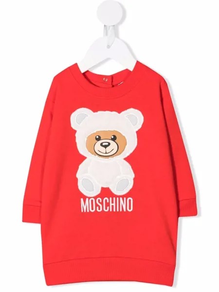 Moschino Kids платье-толстовка Teddy Bear