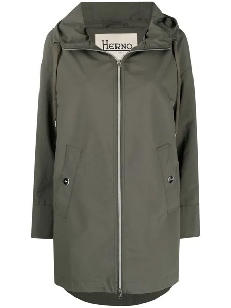Herno пальто с кулиской и капюшоном