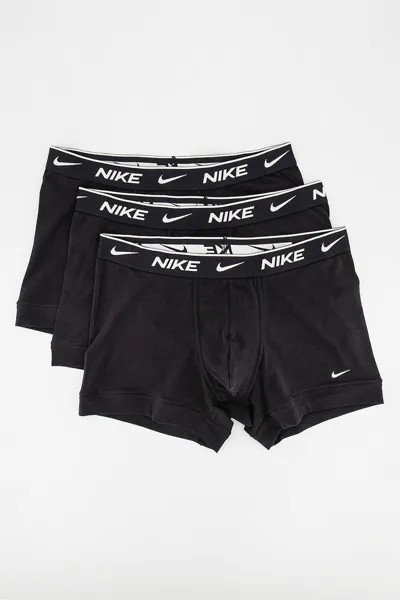 Боксеры с логотипом - 3 пары Nike, черный