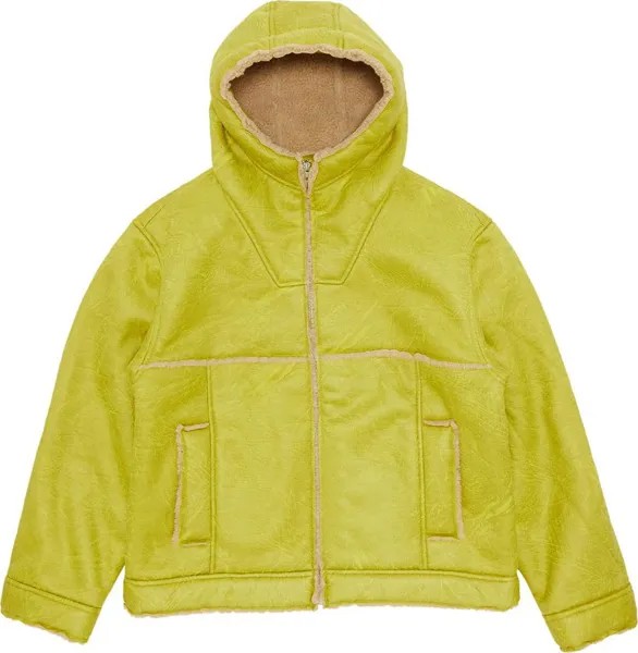Куртка Supreme Faux Shearling Hooded Jacket 'Citrus', желтый