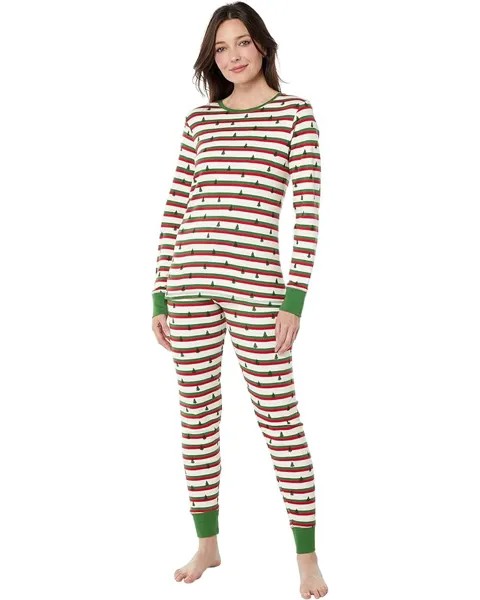 Пижама Hatley Silhouette Pines Organic Cotton, белый