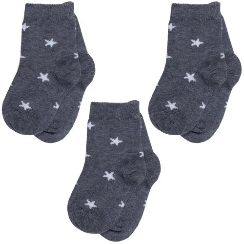 Носки RuSocks 3 пары, размер 10-12, серый