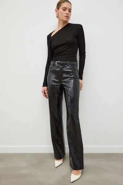Брюки Raphael Croco Lacquer 2ndday, черный